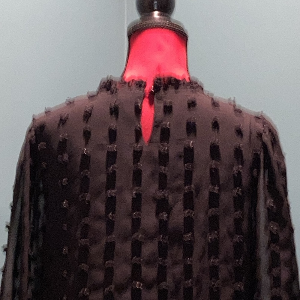 Cori Lane Black Swiss Dot Dress Size Medium - Picture 6 of 13
